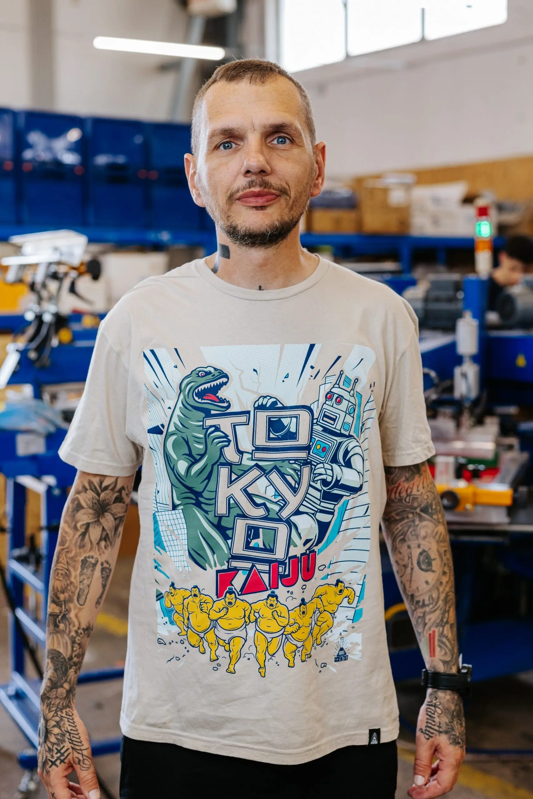 Tokyo Kaiju band merchandise t-shirt with custom printed artwork